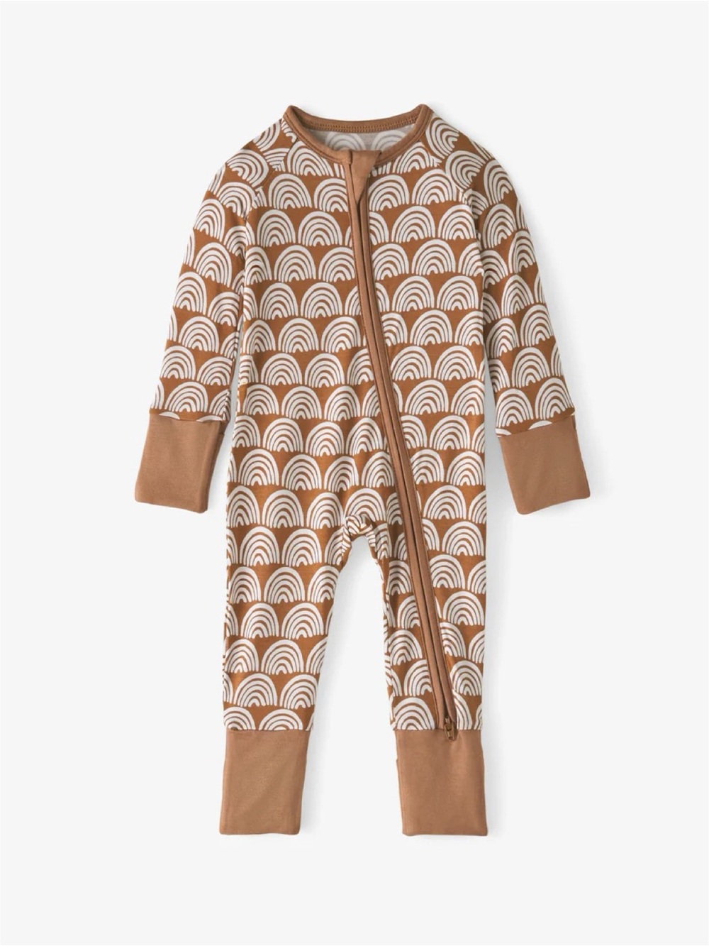 Little Sleepies “Zippy” neutral rainbow one piece pajamas (6-12 months) *flawed*